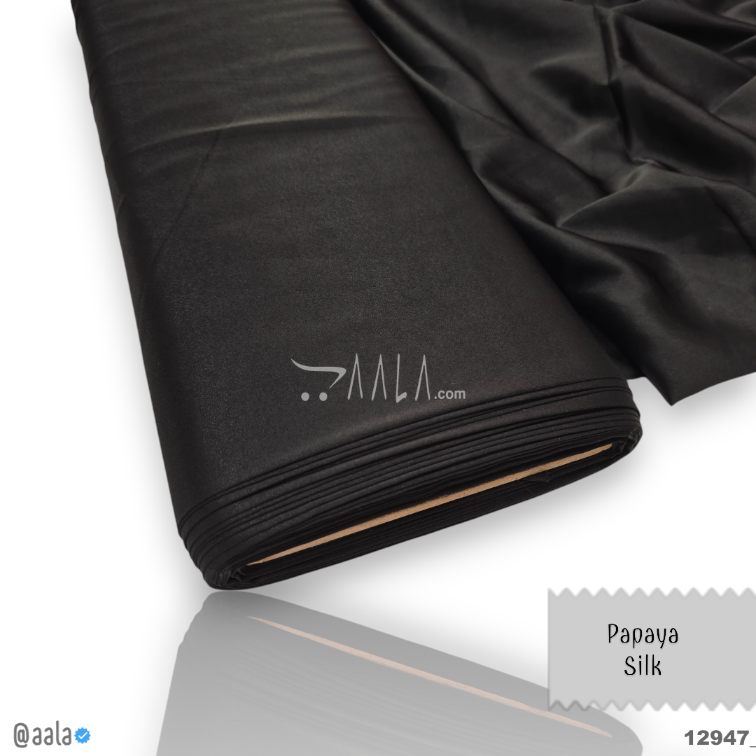Papaya Silk Blend 58-Inches BLACK Per-Metre 