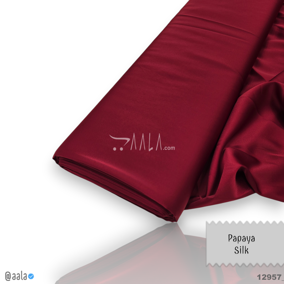 Papaya Silk Blend 58-Inches MAROON Per-Metre #12957