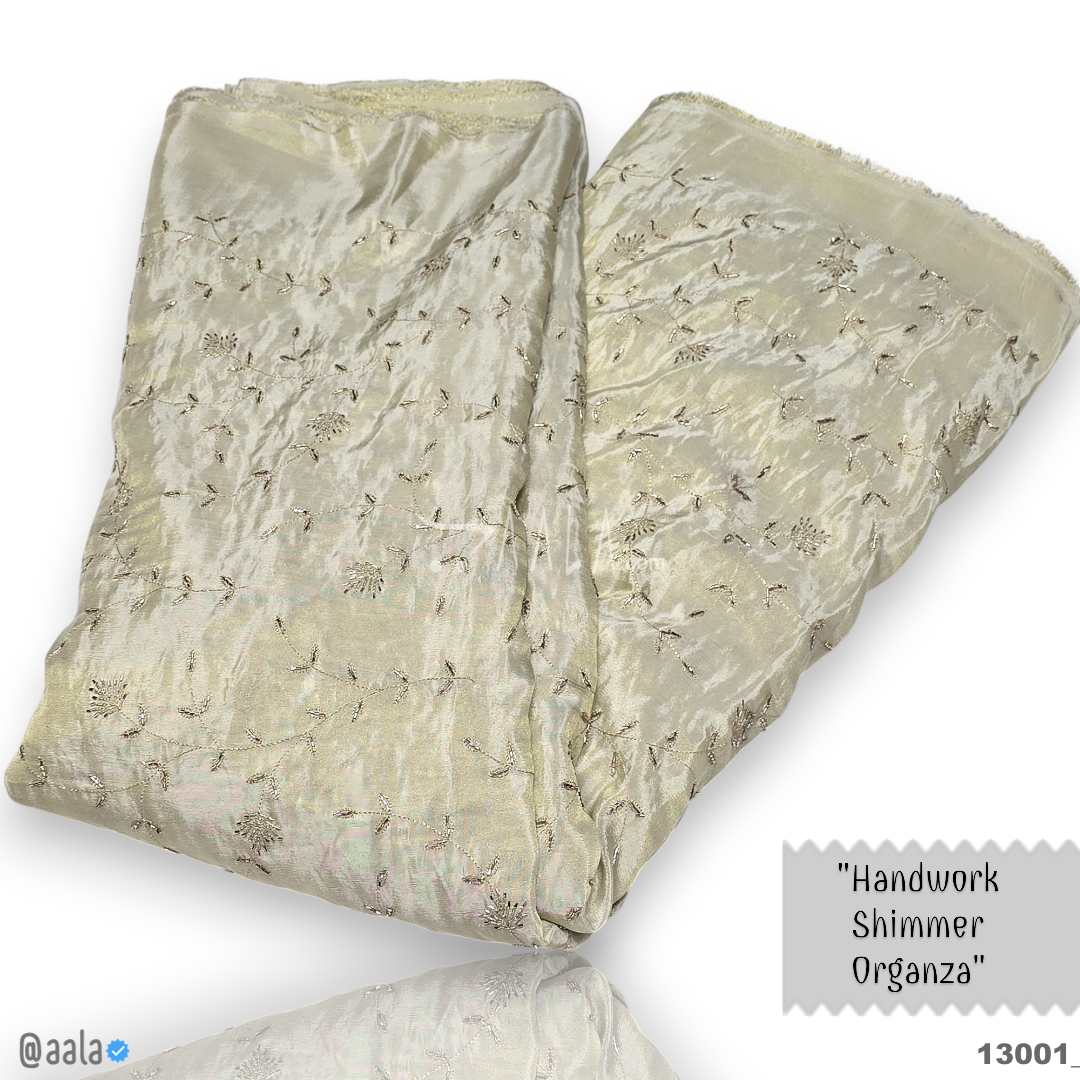 Handwork-Shimmer Organza Viscose 44-Inches DYEABLE Per-Metre 