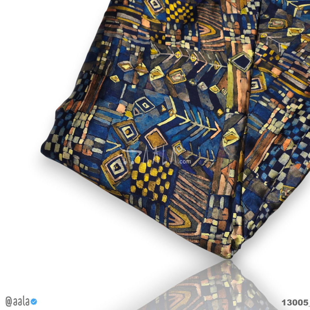 Printed-Gaji Silk Viscose 44-Inches PRINTED Per-Metre #13005