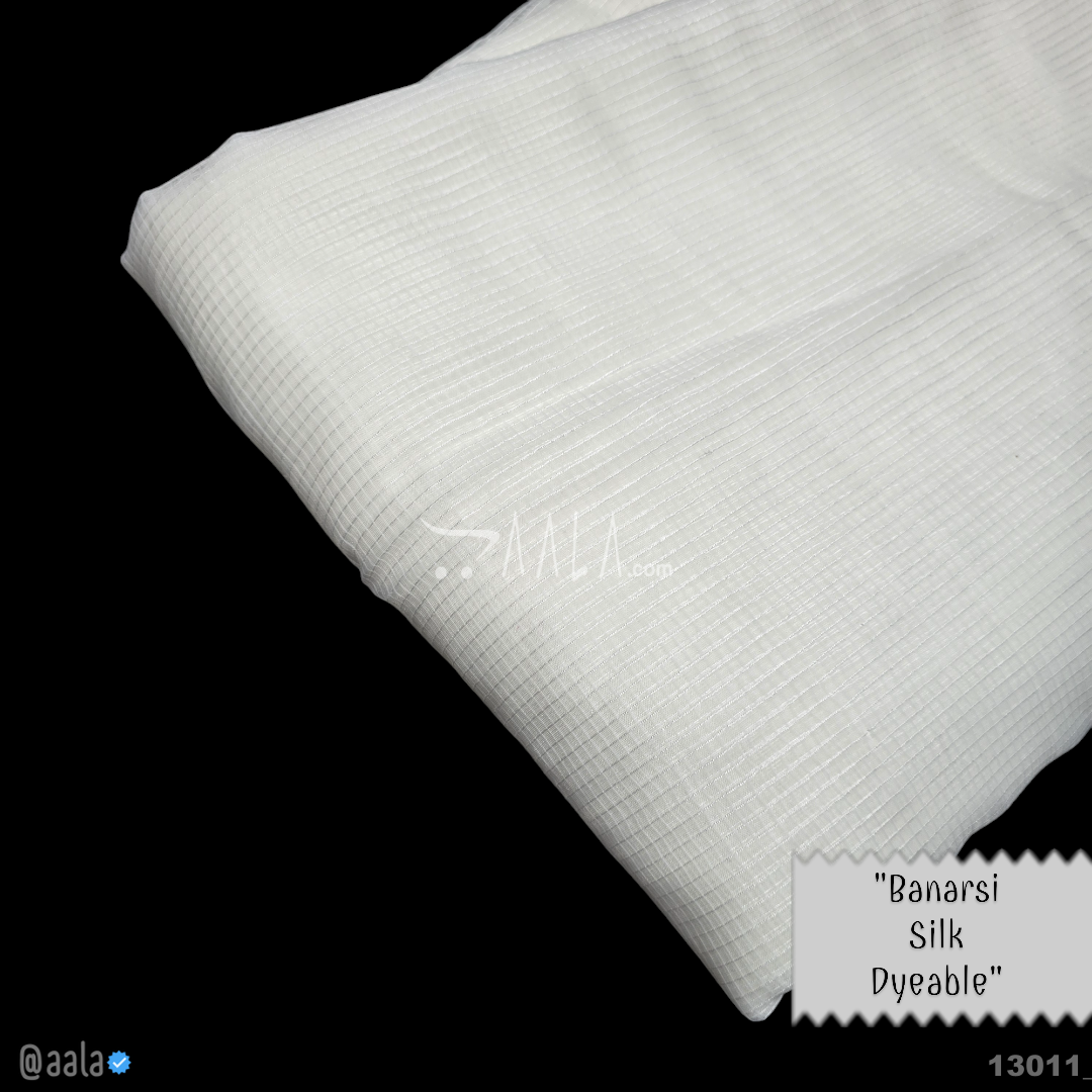 Tabby-Muslin-Stripes Cotton Nylon 44-Inches DYEABLE Per-Metre 