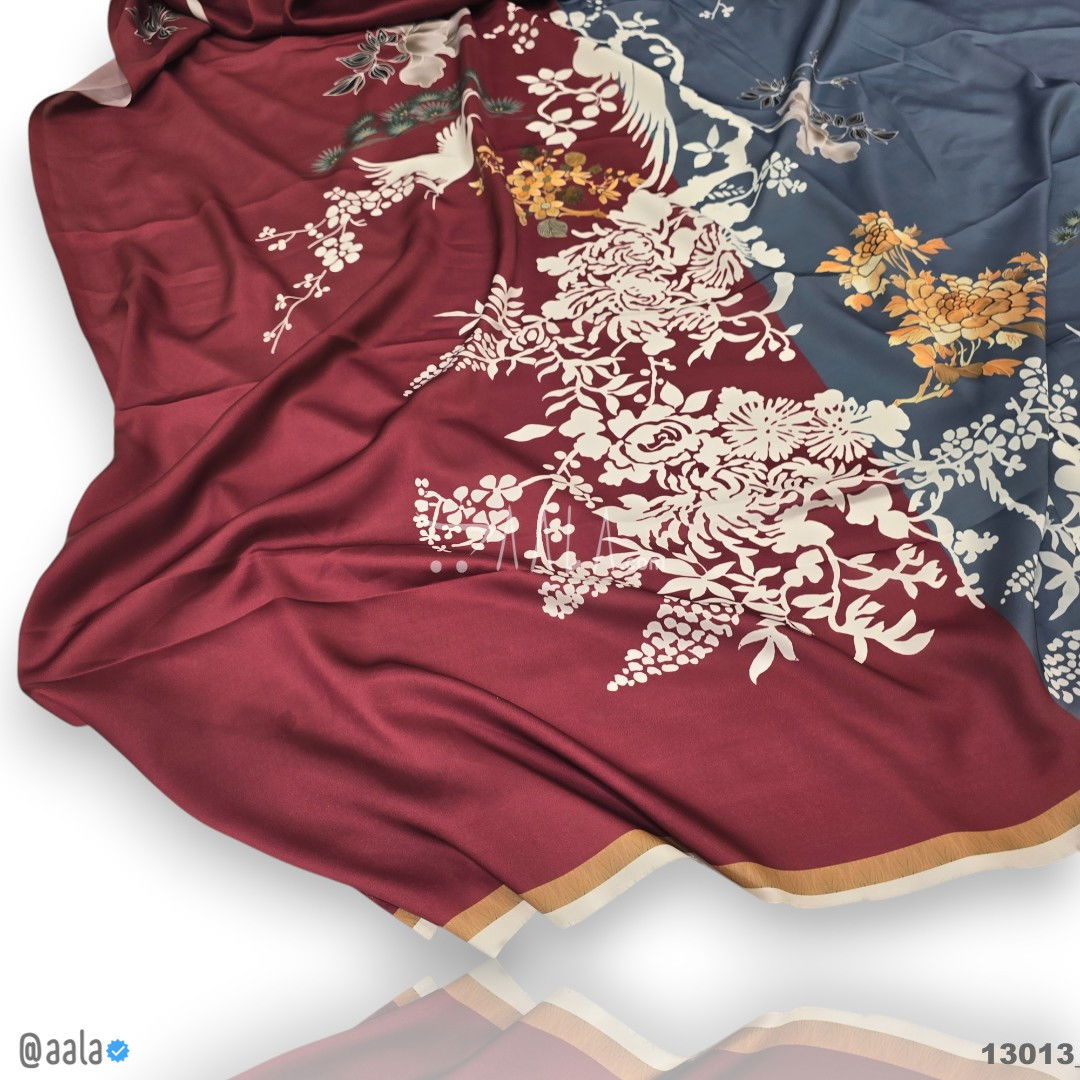 Printed Silk Blend 44-Inches PRINTED Per-Pc #13013