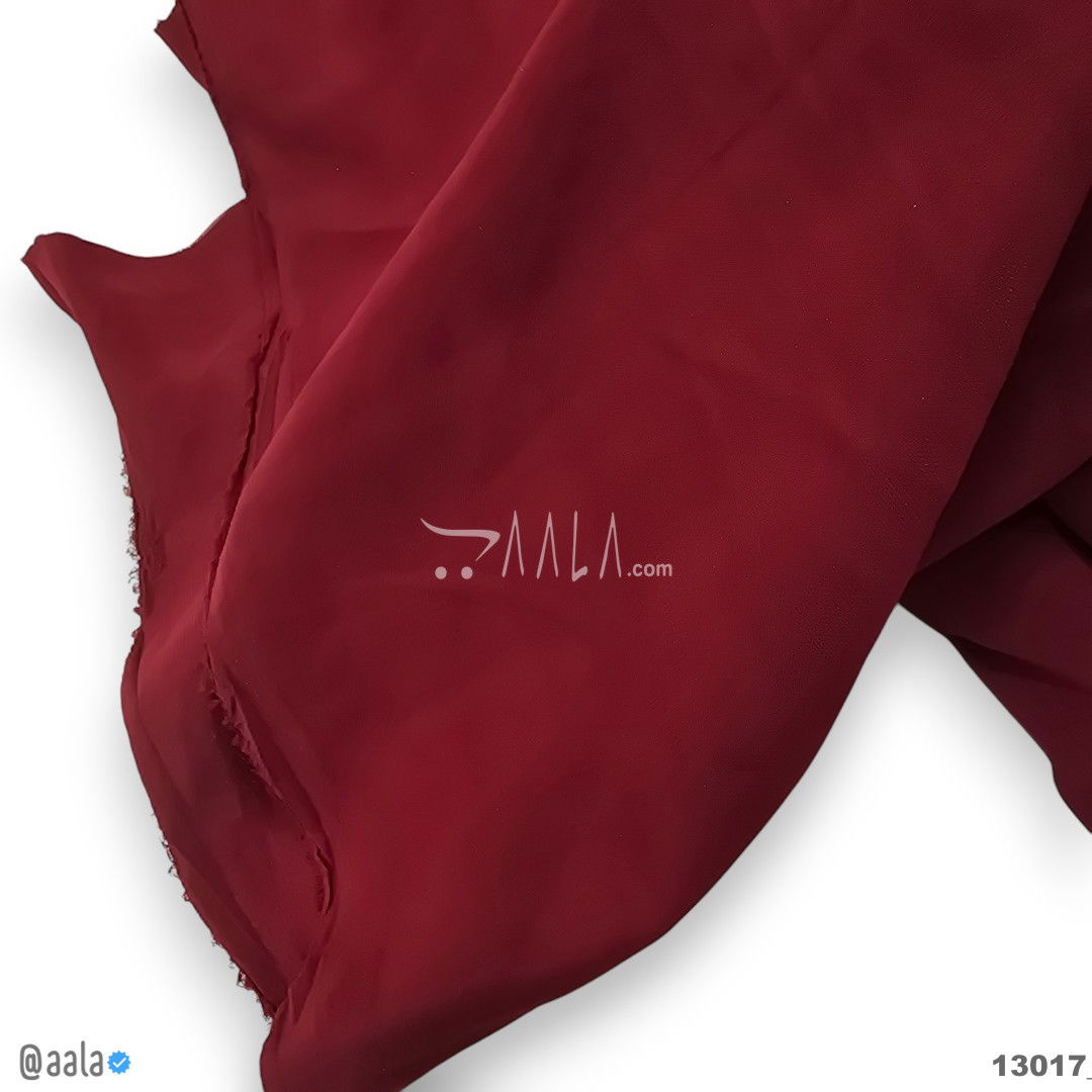 Kiel Double-Georgette Blend 58-Inches MAROON Per-Metre #13017