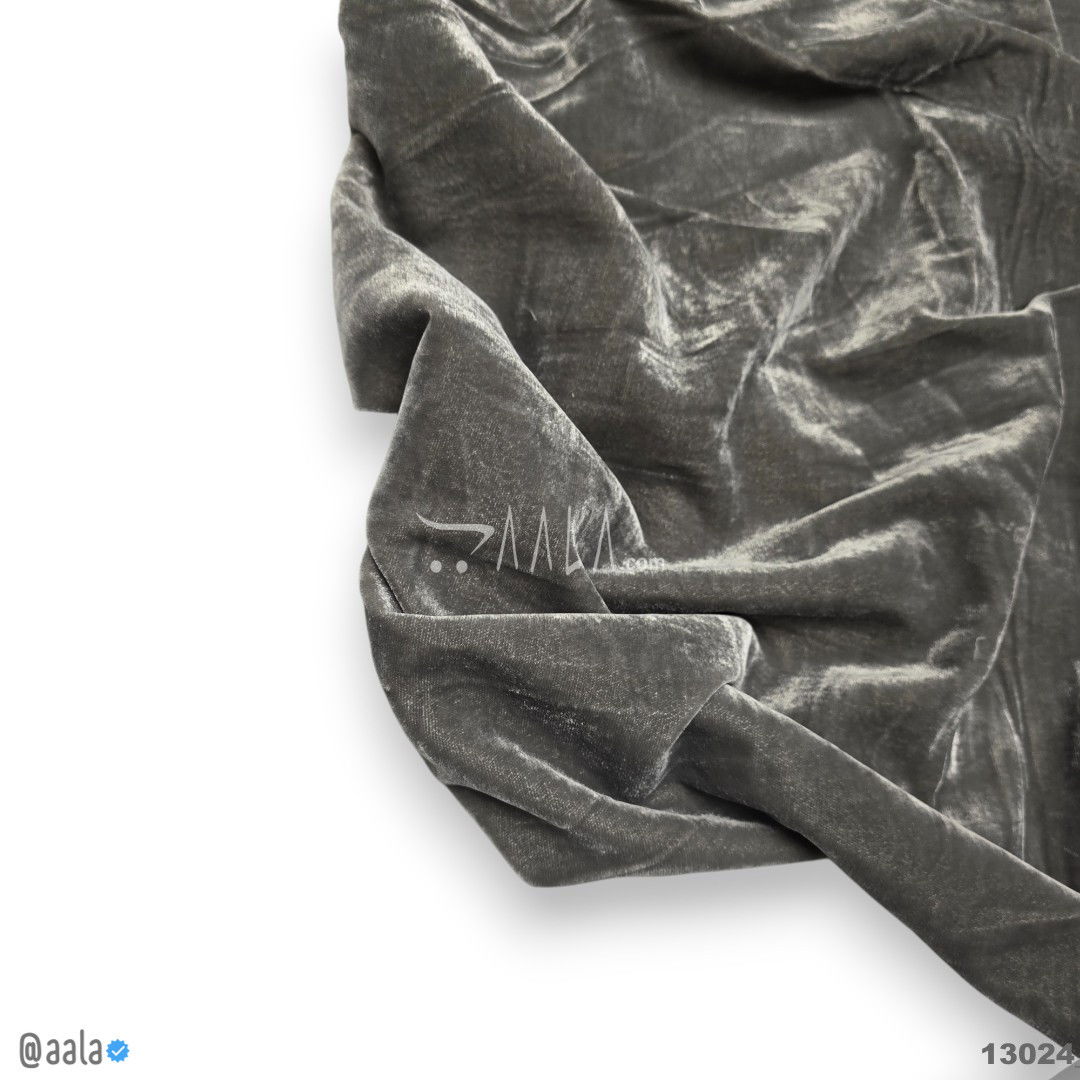 Micro-Plain Velvet Blend 58-Inches GREY Per-Metre #13024