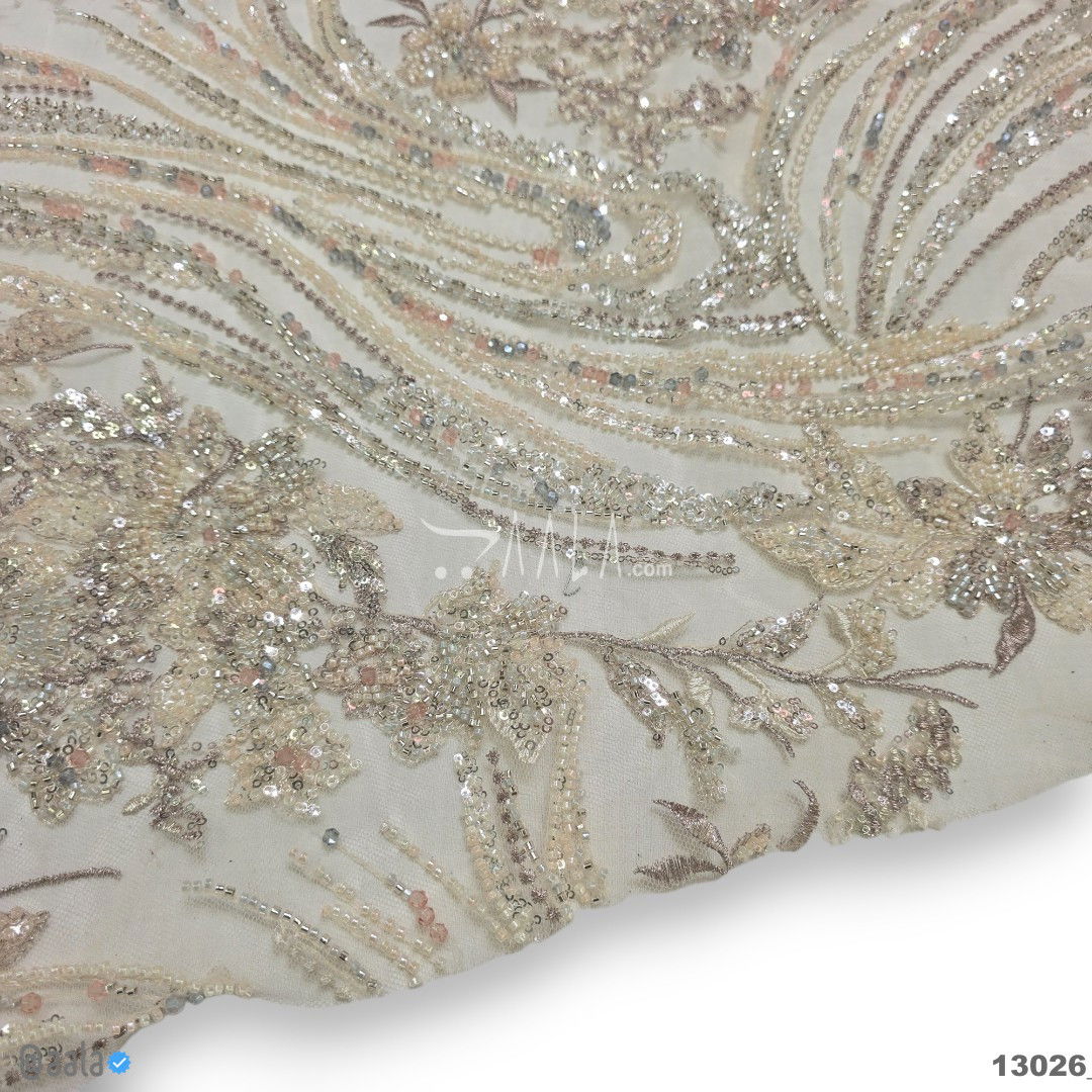 Handwork Net Blend 58-Inches CREAM Per-Metre #13026