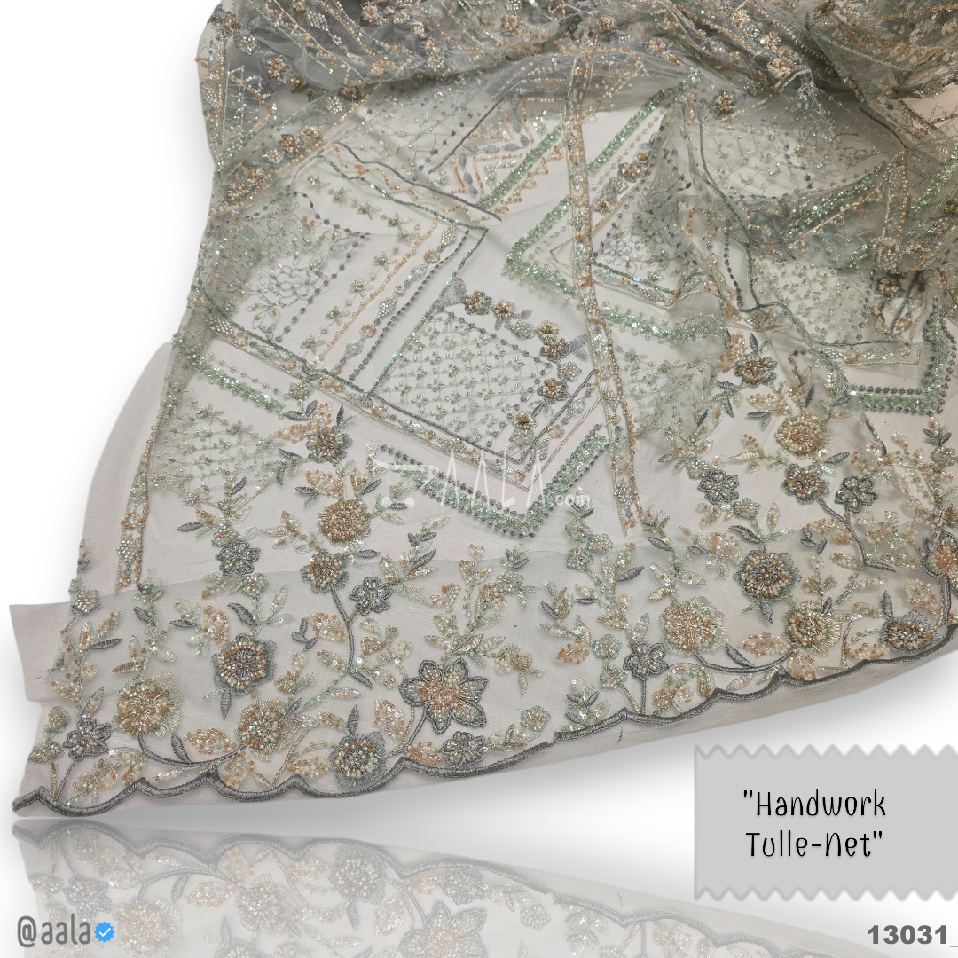 Handwork Net Blend 58-Inches GREEN Per-Metre #13031