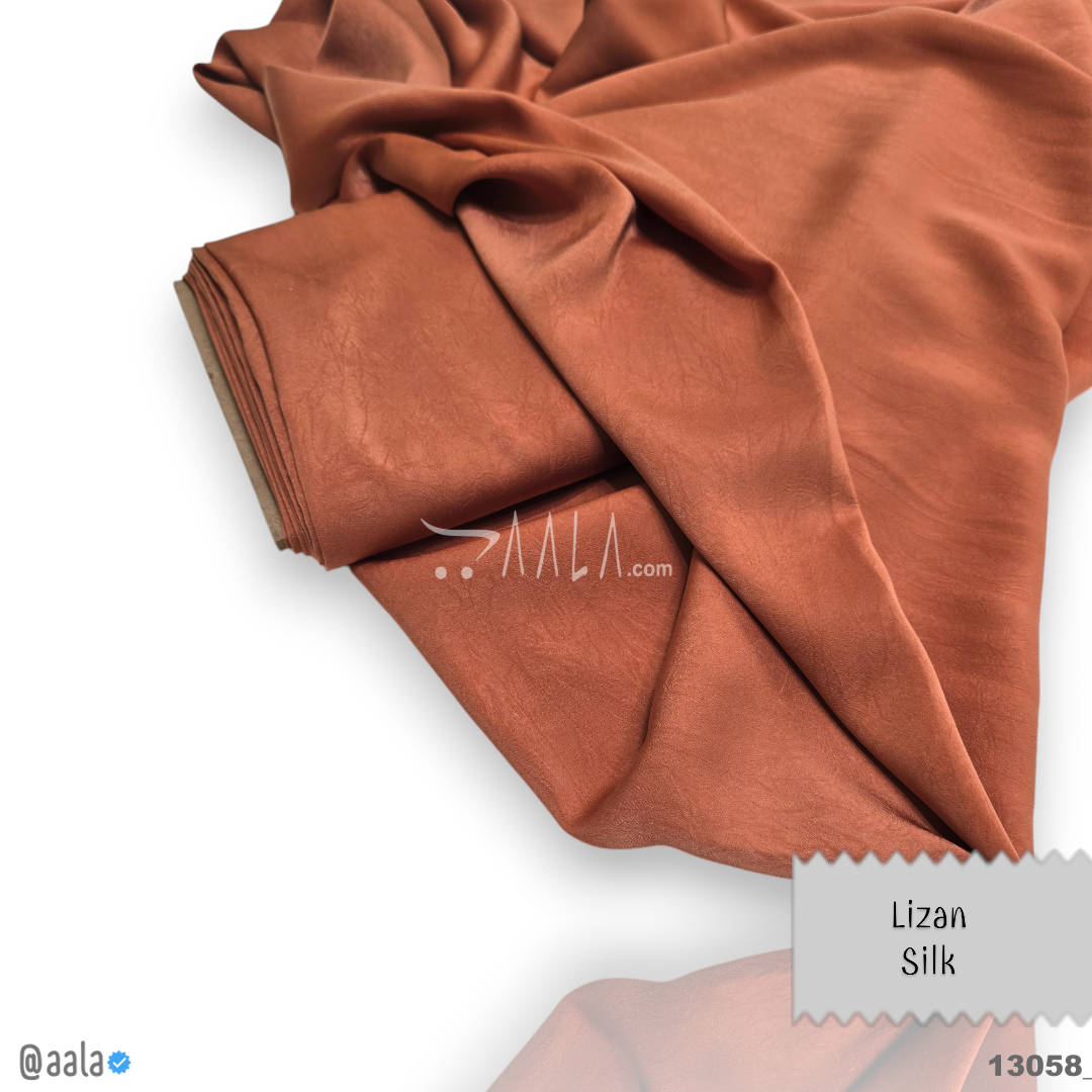 Lizan Silk Blend 58-Inches RUST Per-Metre #13058
