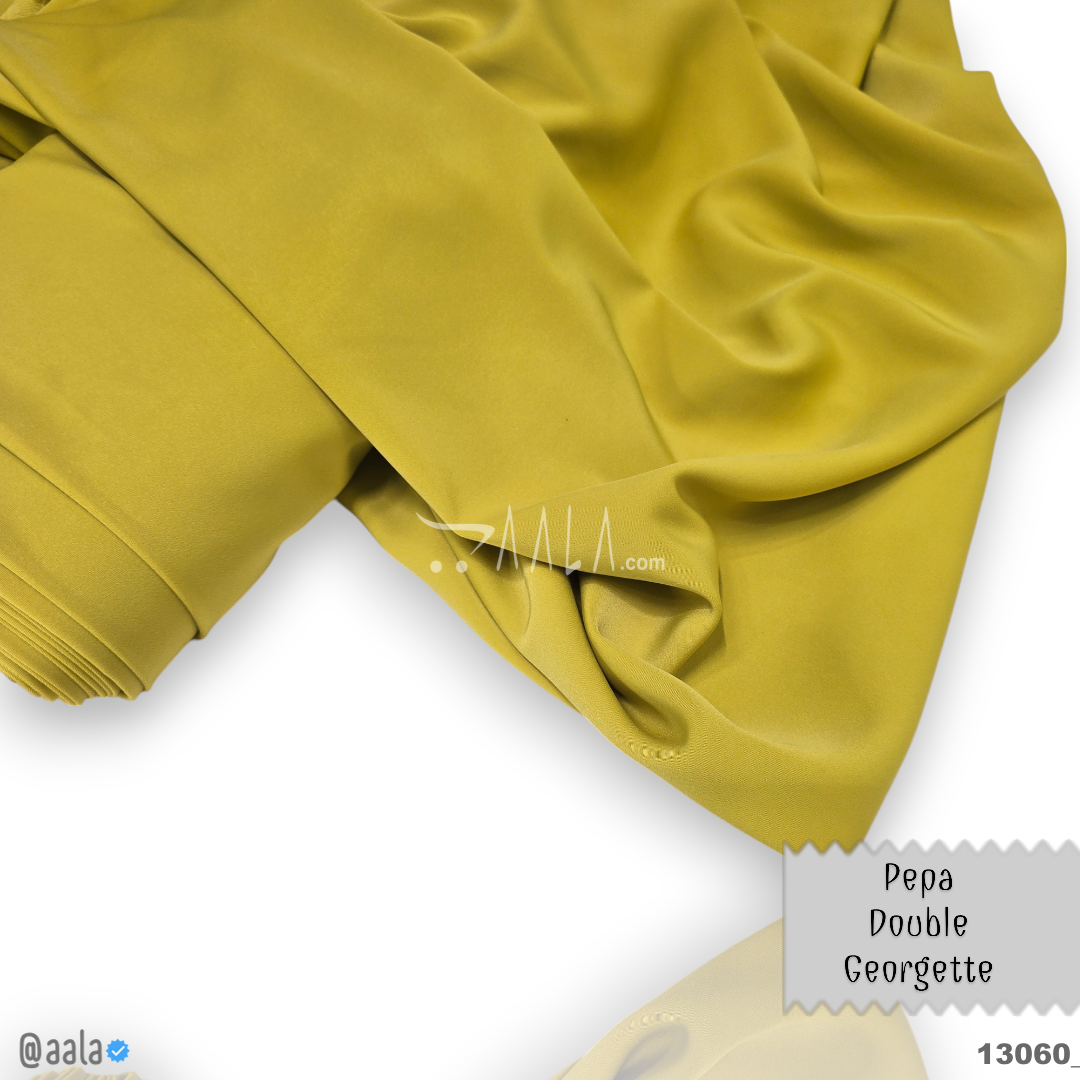 Pepa Double-Georgette Blend 58-Inches MUSTARD Per-Metre #13060