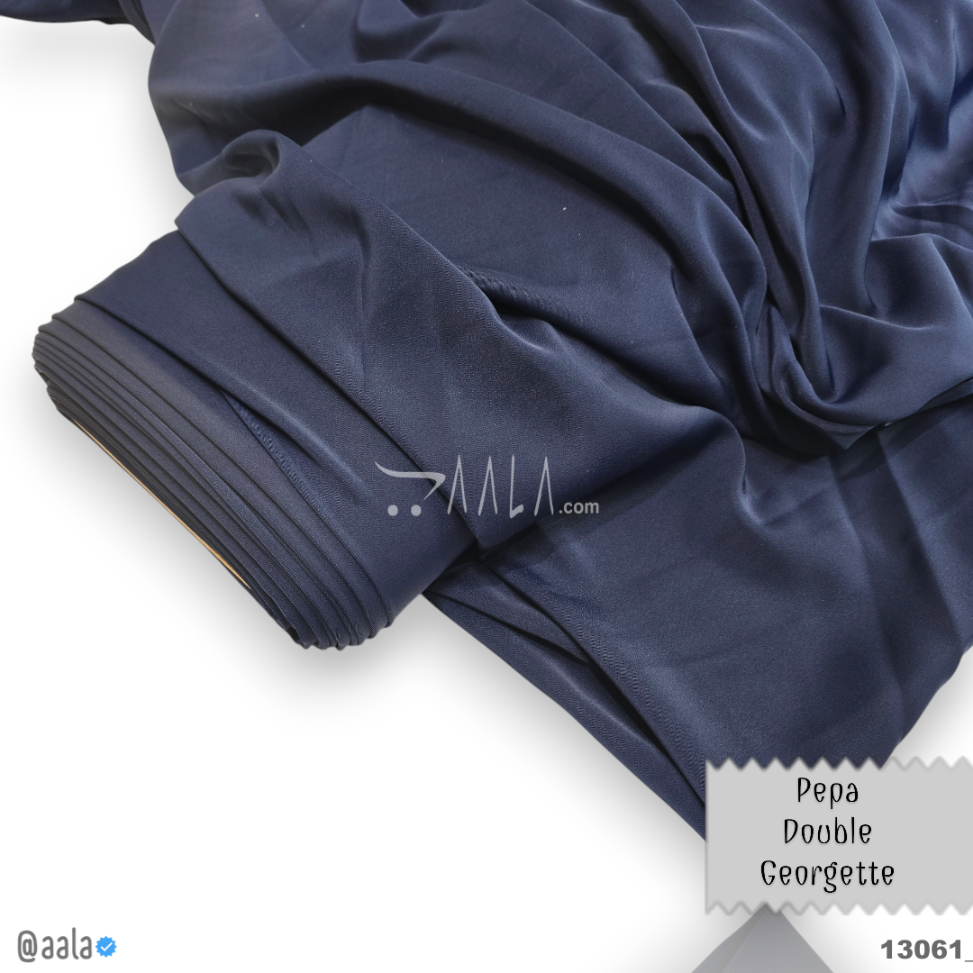 Pepa Double-Georgette Blend 58-Inches BLUE Per-Metre #13061