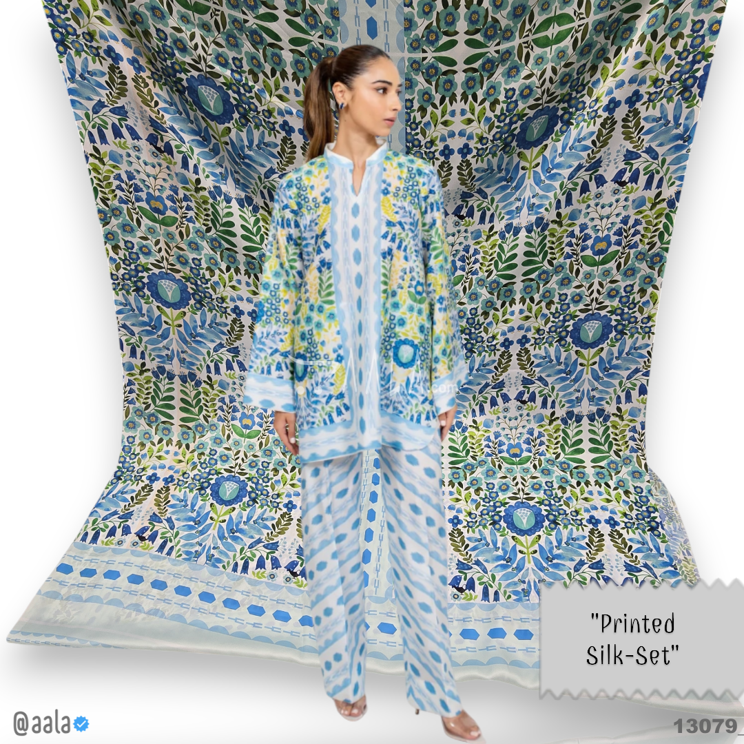 Printed Silk Blend 44-Inches PRINTED Per-Pc #13079
