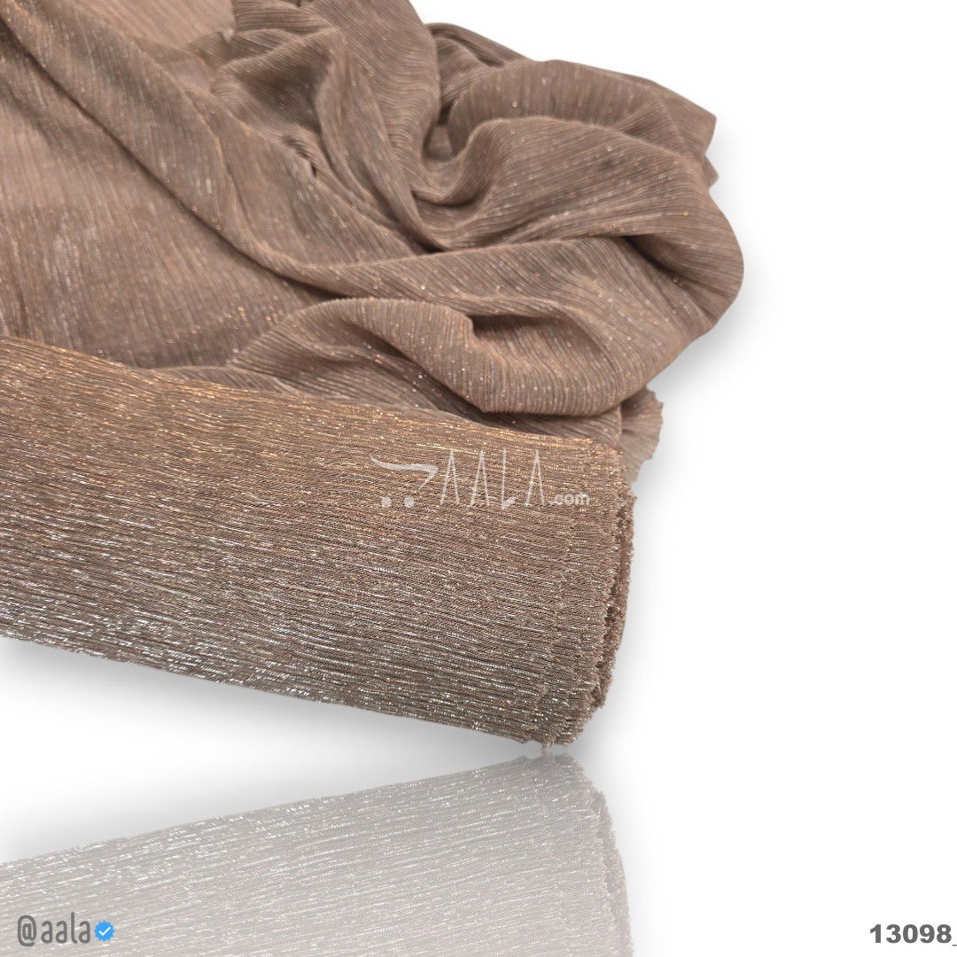 Moon-Pleated Chiffon Blend 58-Inches PEACH Per-Metre #13098