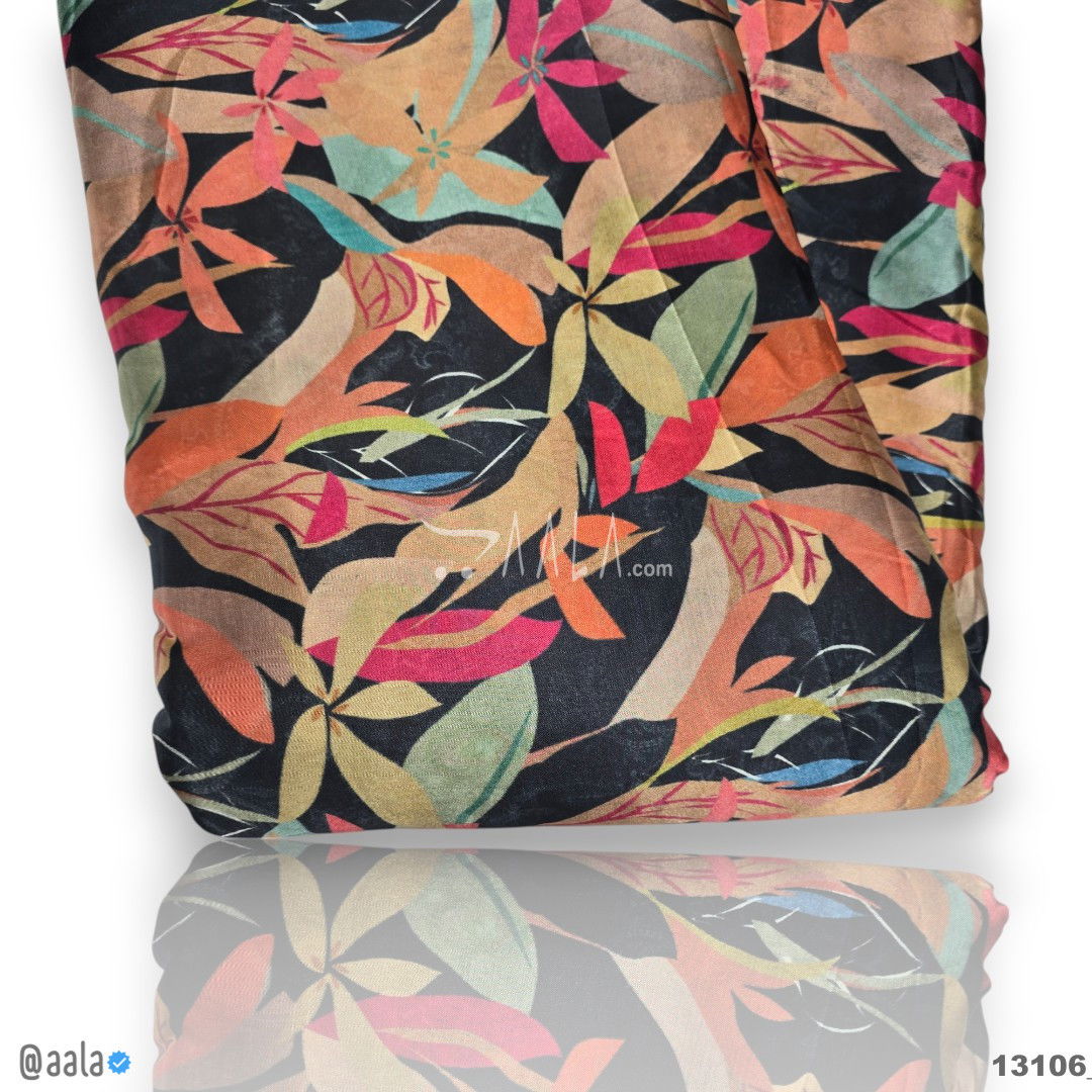 Printed-Gaji Silk Viscose 44-Inches PRINTED Per-Metre #13106