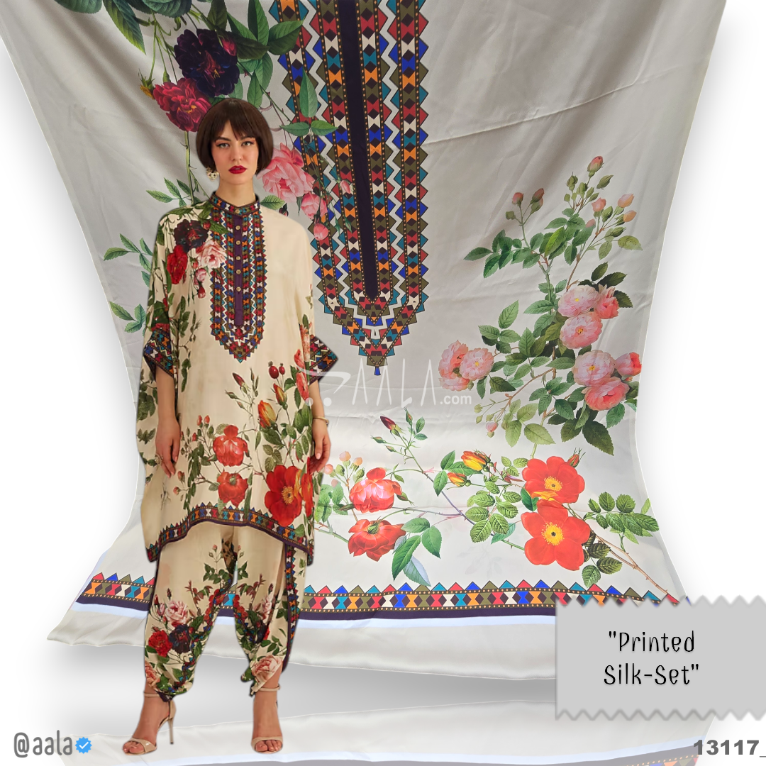 Printed Silk Blend 44-Inches PRINTED Per-Pc #13117