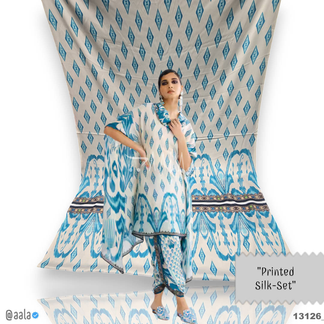 Printed Silk Blend 44-Inches PRINTED Per-Pc #13126
