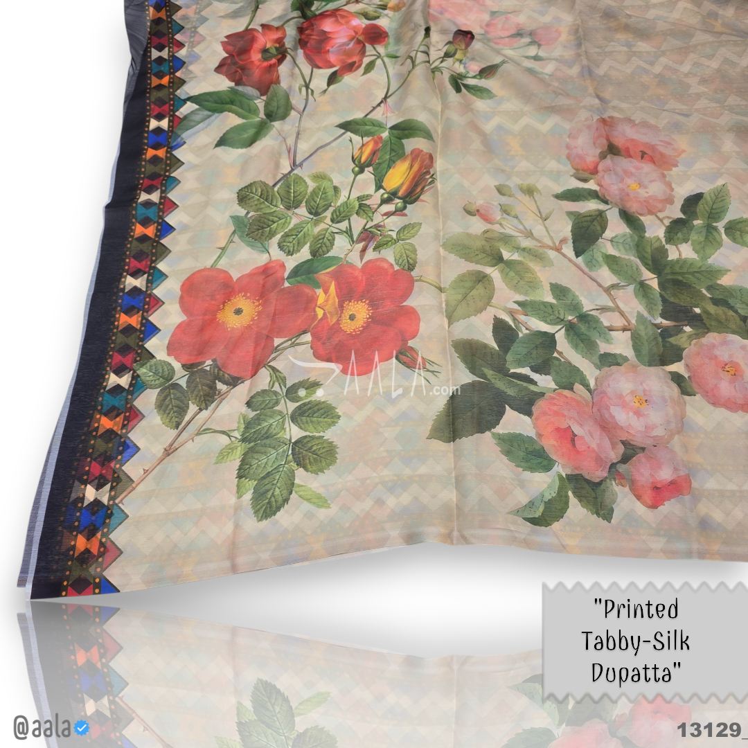 Printed-Tabby Chiffon Blend Dupatta-32-Inches PRINTED 2.25-Metres #13129