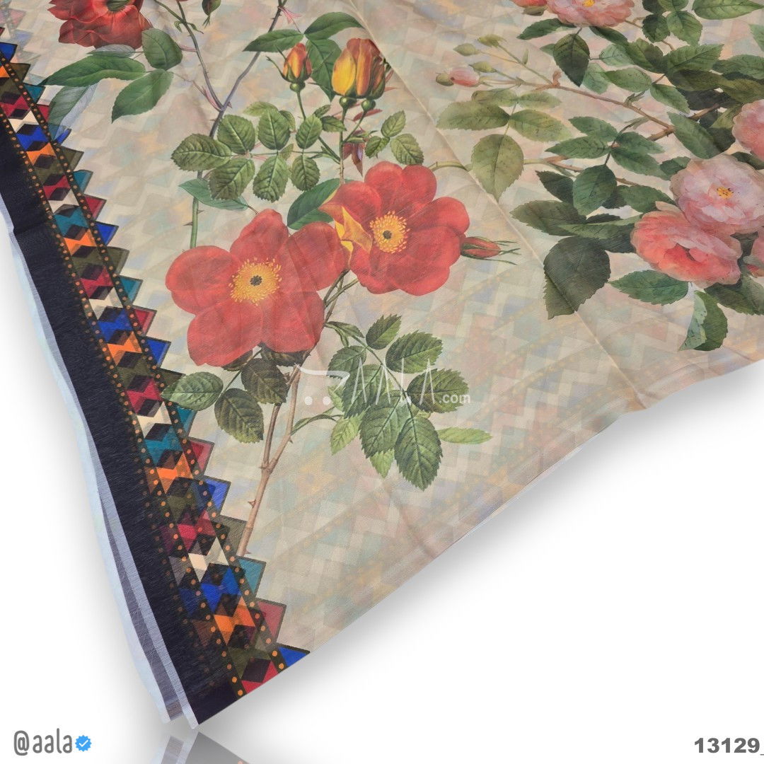 Printed-Tabby Chiffon Blend Dupatta-32-Inches PRINTED 2.25-Metres #13129