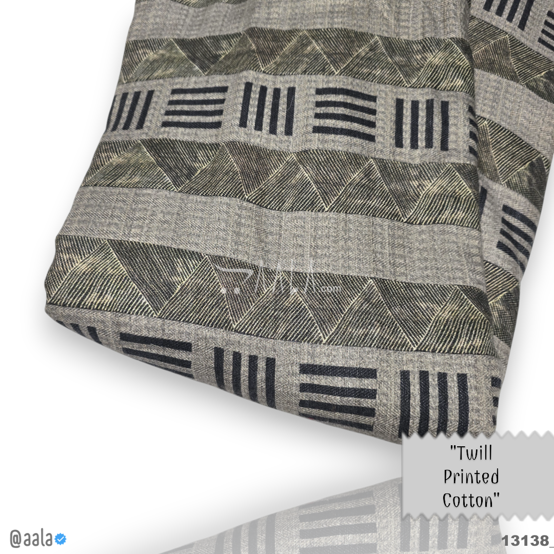 Twill-Printed Cotton Cotton 44-Inches PRINTED Per-Metre #13138