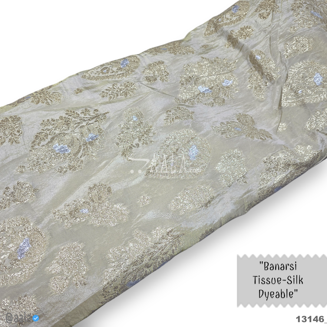 Banarsi-Tissue Silk Viscose 44-Inches DYEABLE Per-Metre 