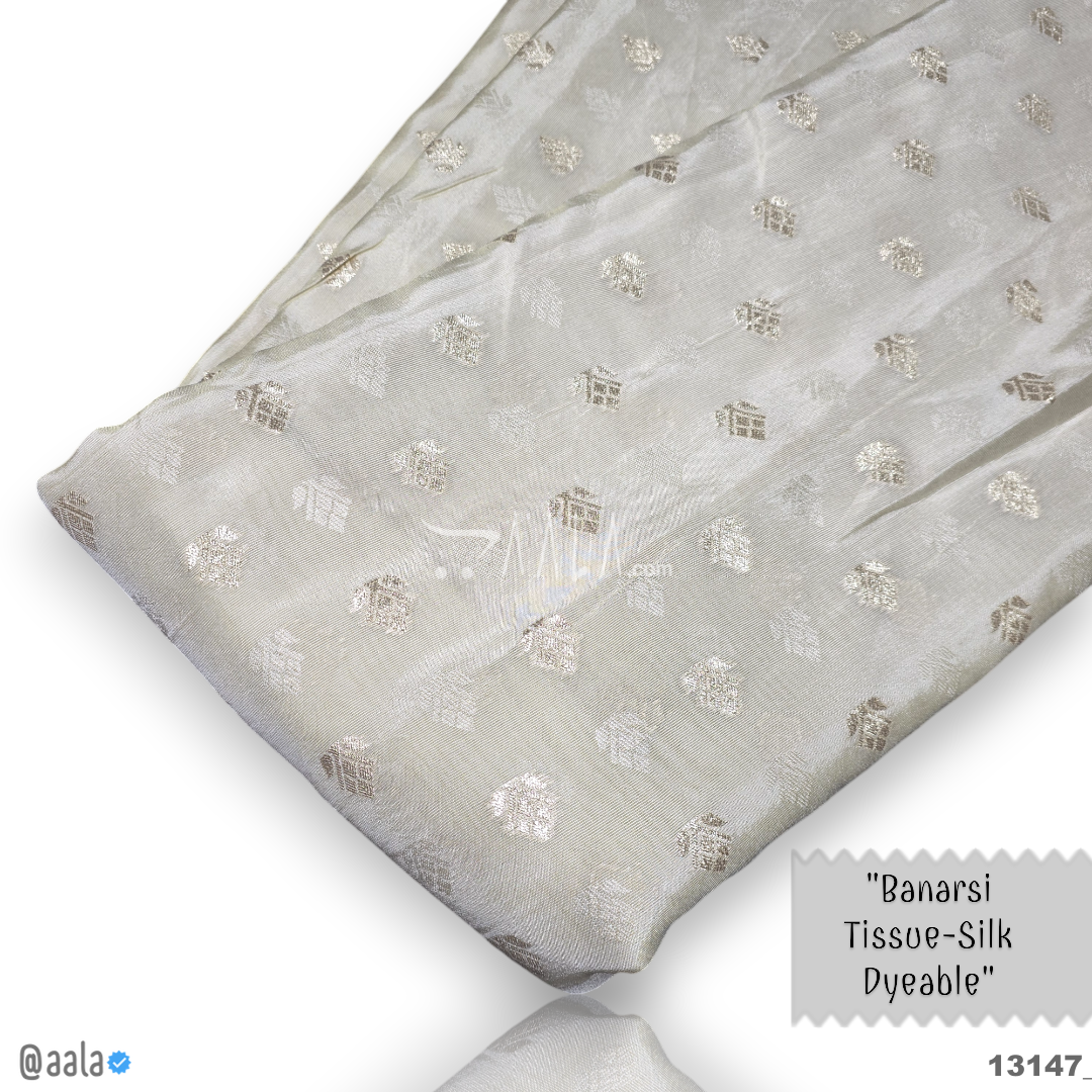 Banarsi-Tissue Silk Viscose 44-Inches DYEABLE Per-Metre #13147