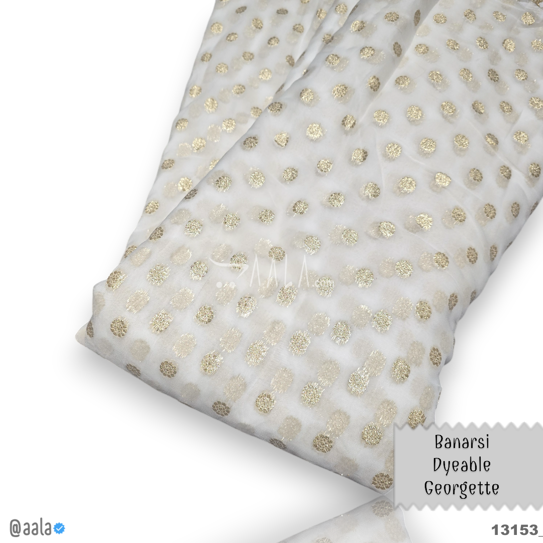 Banarsi Georgette Viscose 44-Inches DYEABLE Per-Metre #13153