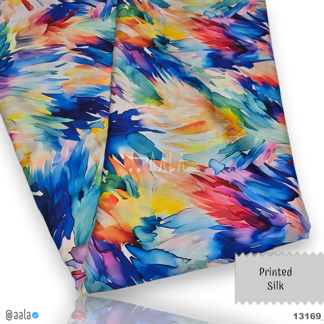 Printed Silk Blend 44-Inches PRINTED Per-Metre #13169
