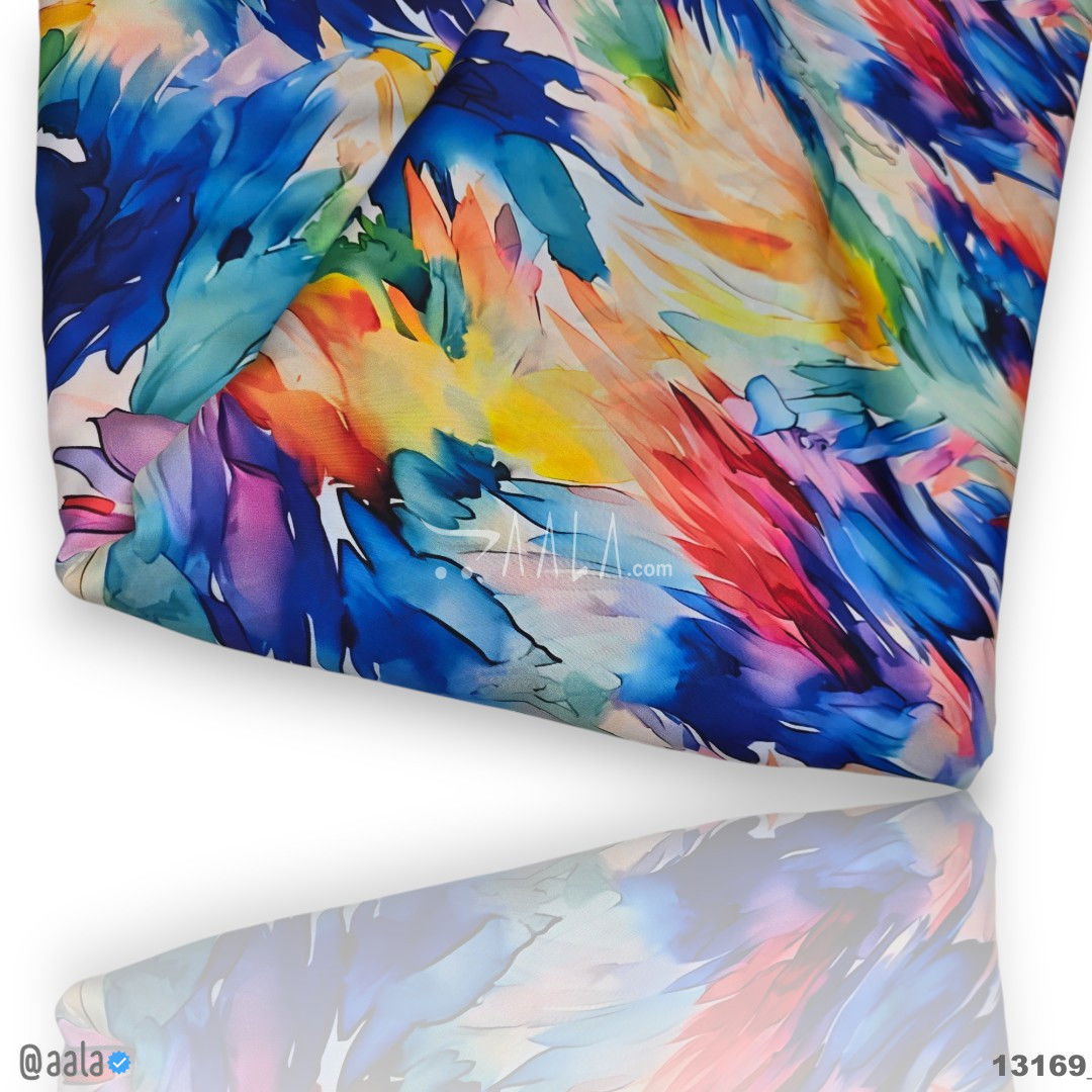 Printed Silk Blend 44-Inches PRINTED Per-Metre #13169