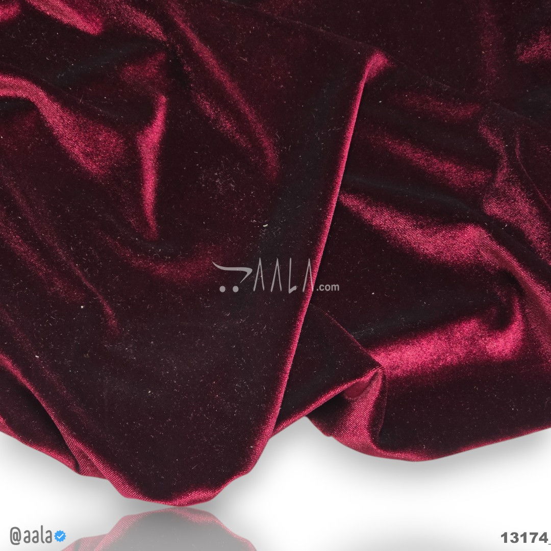 Silky Velvet Blend 58-Inches MAROON Per-Metre #13174