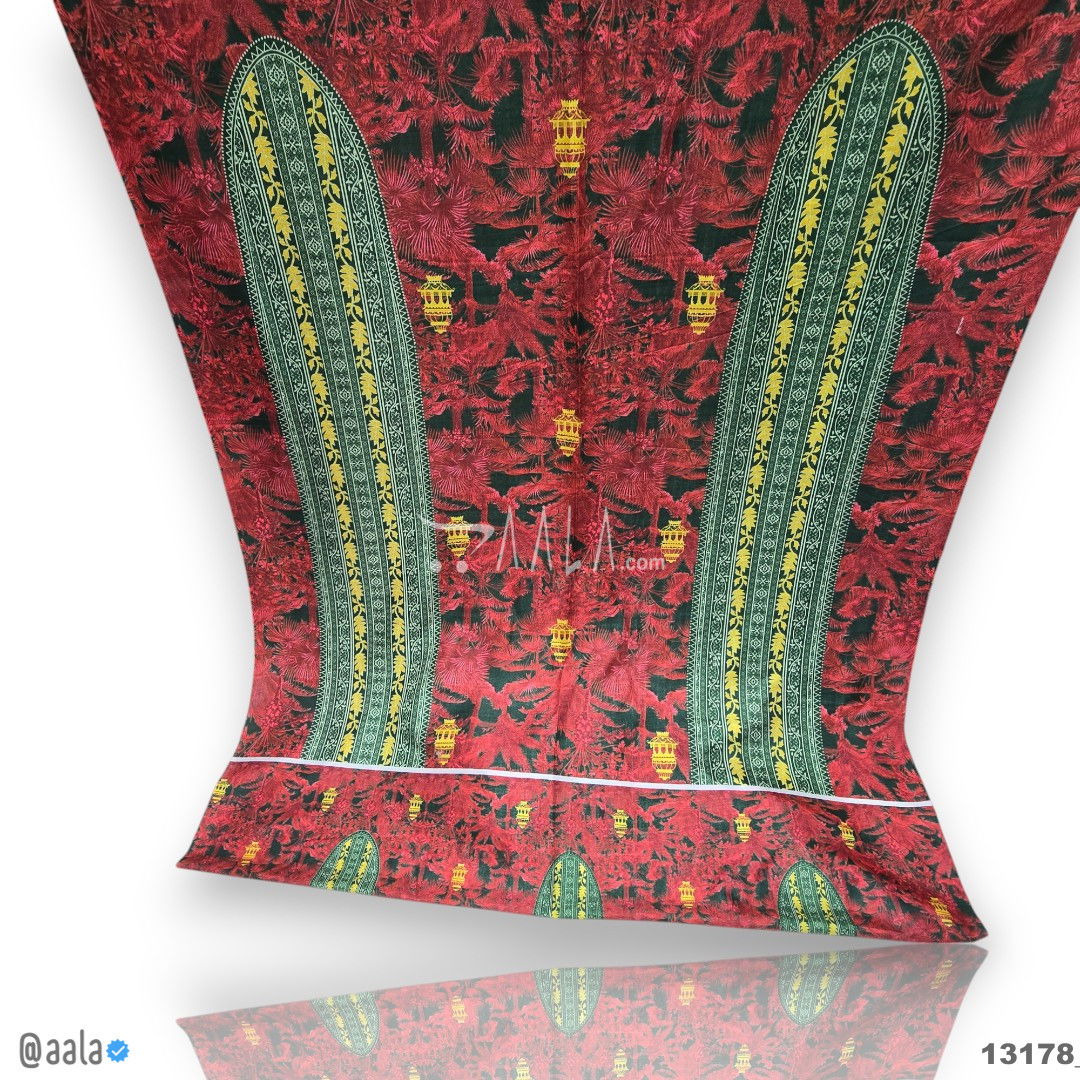 Printed-Pakistani Silk Blend 44-Inches PRINTED Per-Pc #13178