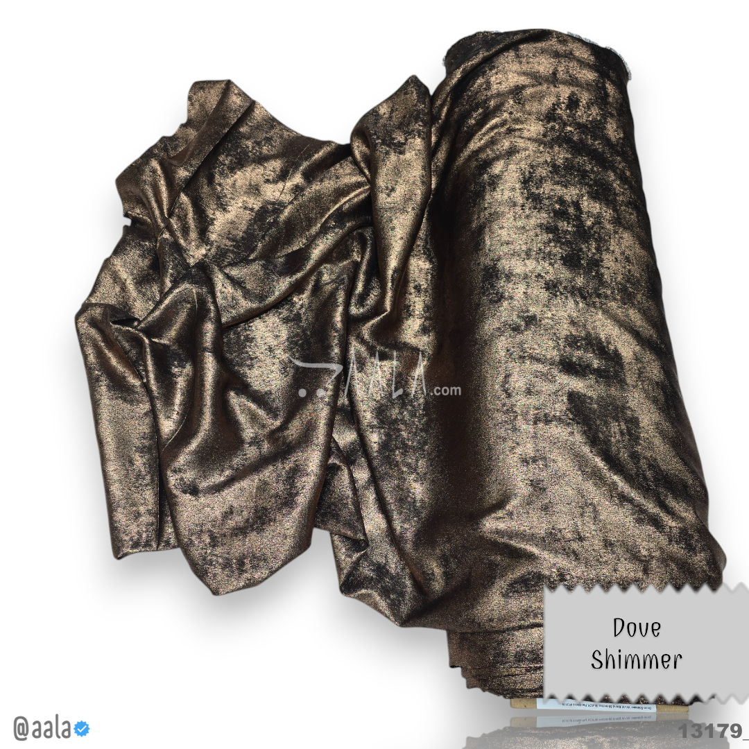 Dove-Shimmer Velvet Blend 58-Inches BLACK Per-Metre #13179
