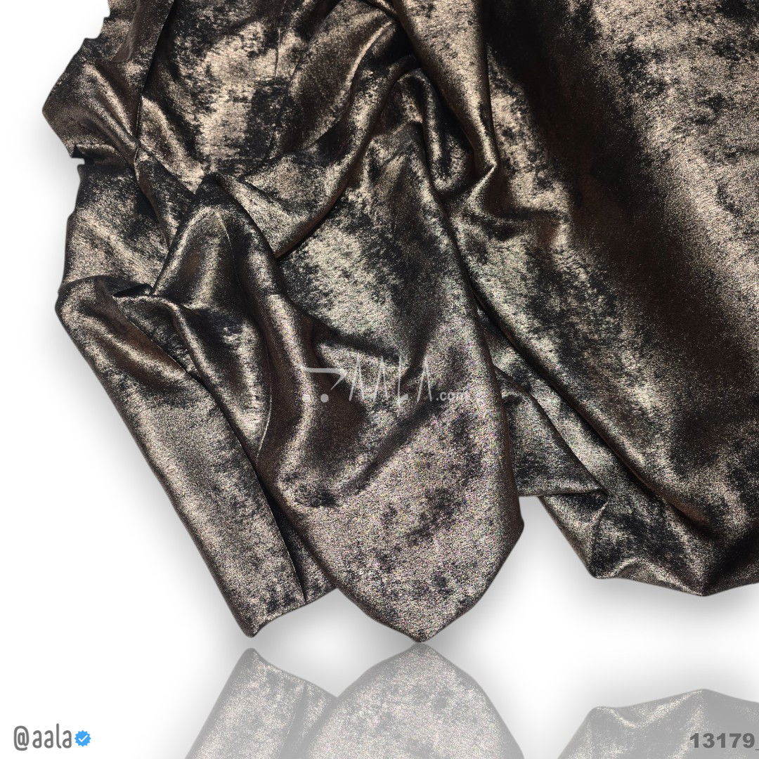 Dove-Shimmer Velvet Blend 58-Inches BLACK Per-Metre #13179