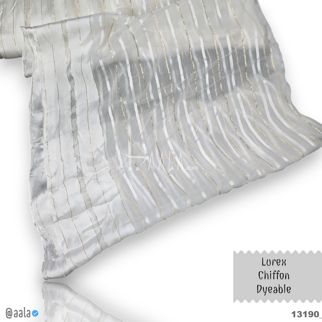 Lurex Chiffon Viscose 44-Inches DYEABLE Per-Metre #13190