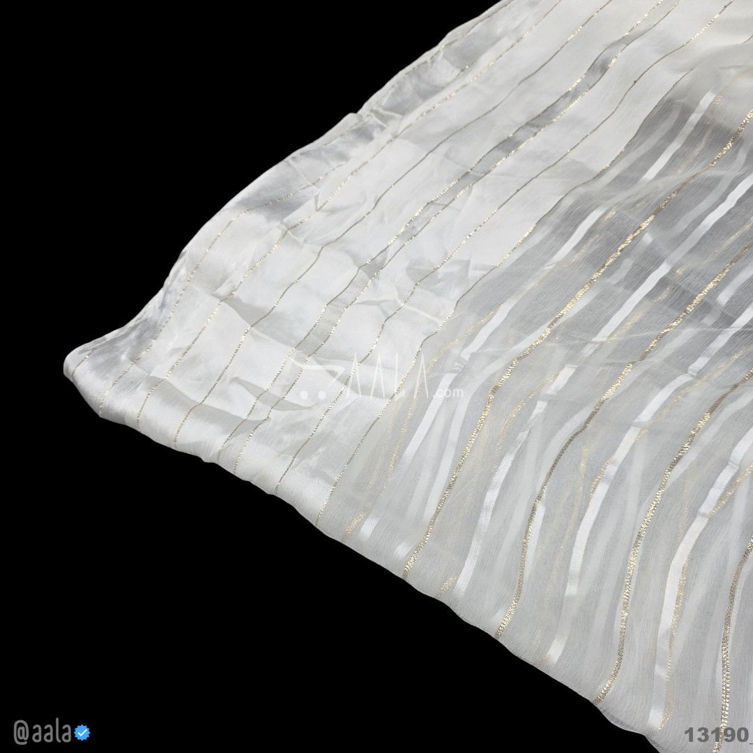 Lurex Chiffon Viscose 44-Inches DYEABLE Per-Metre #13190