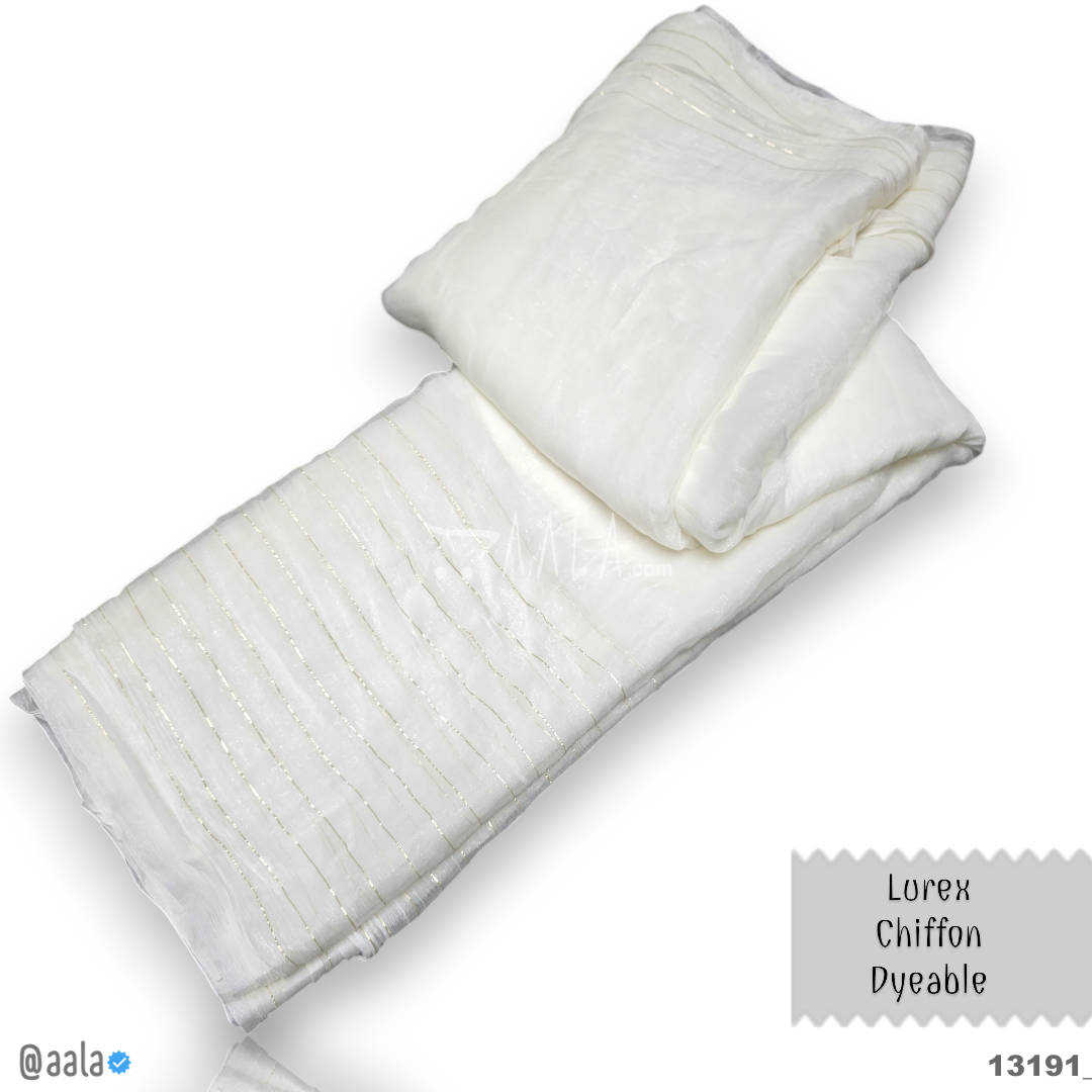 Lurex Chiffon Viscose 44-Inches DYEABLE Per-Metre #13191