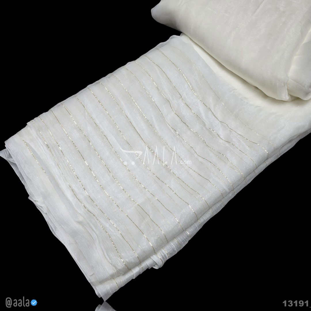 Lurex Chiffon Viscose 44-Inches DYEABLE Per-Metre #13191