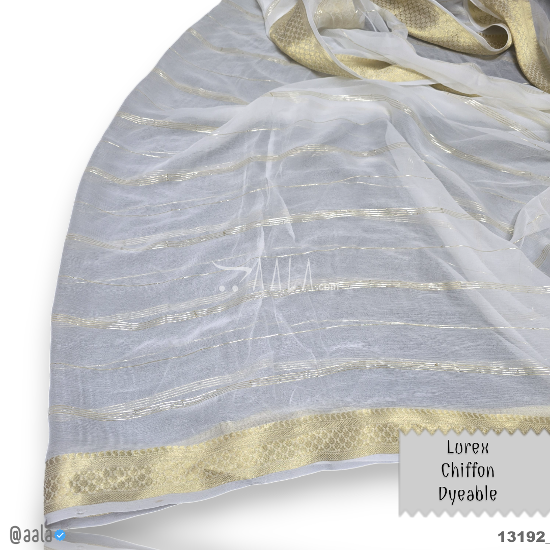 Lurex Chiffon Viscose 44-Inches DYEABLE Per-Metre #13192
