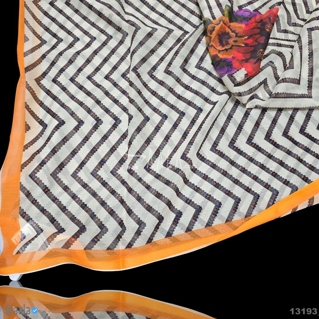 Printed-Tabby Chiffon Blend Dupatta-32-Inches PRINTED 2.25-Metres #13193