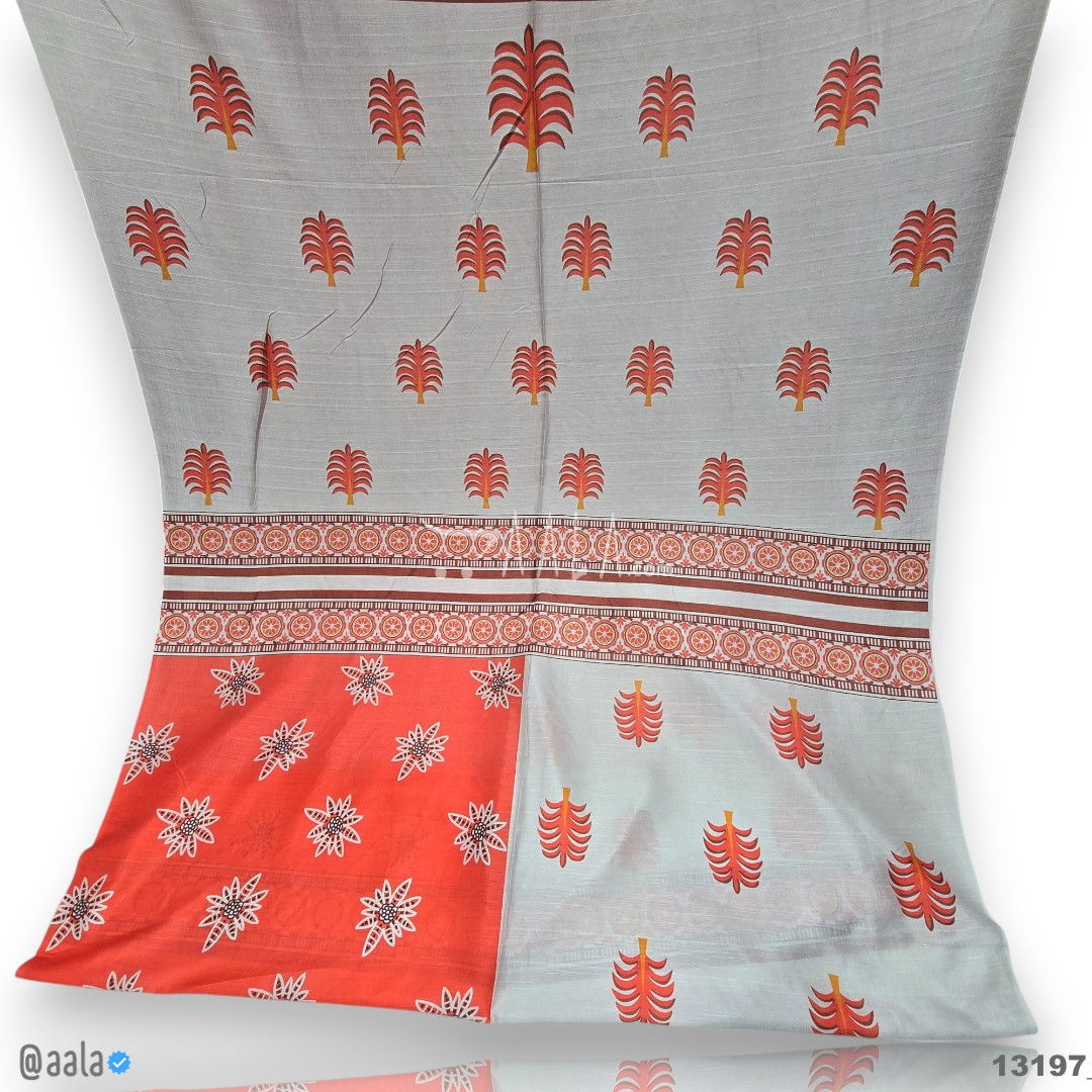 Printed-Pakistani Silk Blend 44-Inches PRINTED Per-Pc #13197