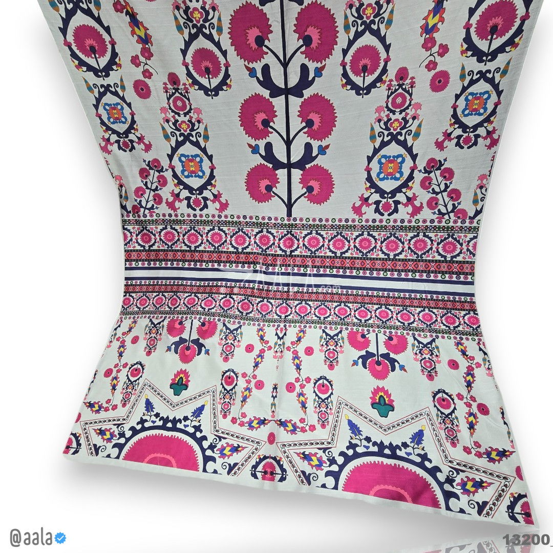 Printed-Pakistani Silk Blend 44-Inches PRINTED Per-Pc #13200