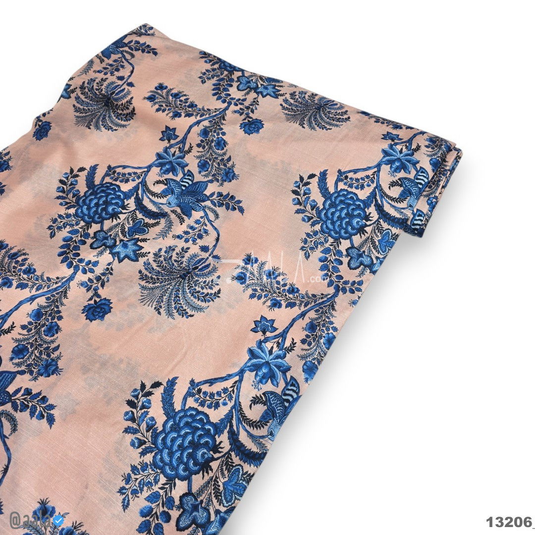 Printed-Pakistani Silk Blend 44-Inches PRINTED Per-Metre #13206