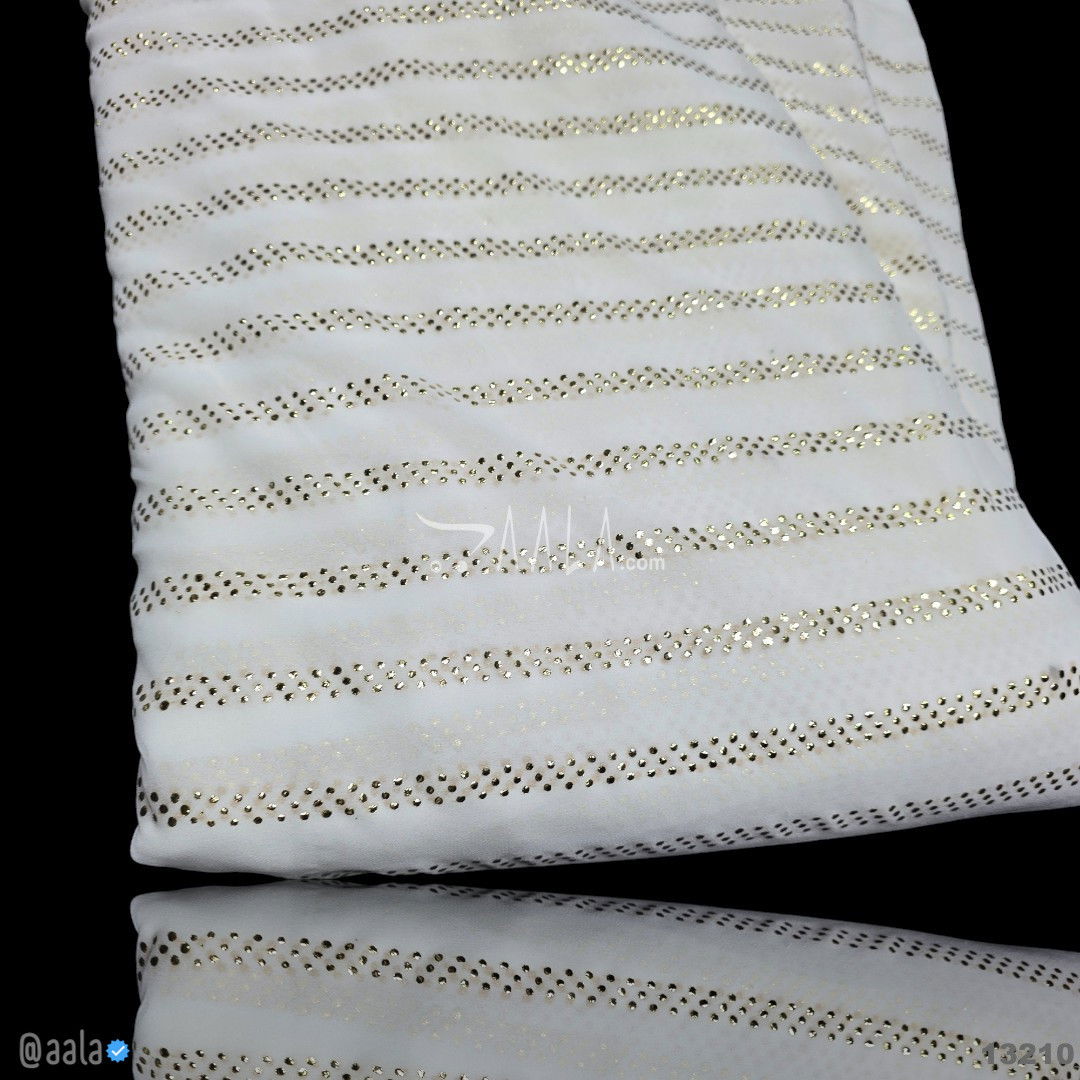 Machine-Mukaish Georgette Nylon 44-Inches DYEABLE Per-Metre #13210