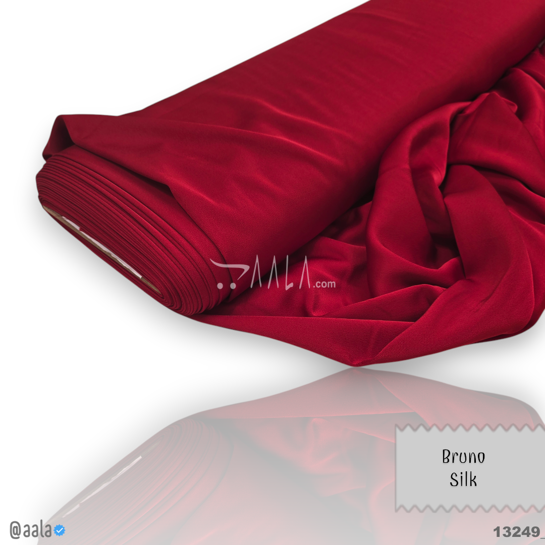 Bruno Silk Blend 58-Inches RED Per-Metre #13249