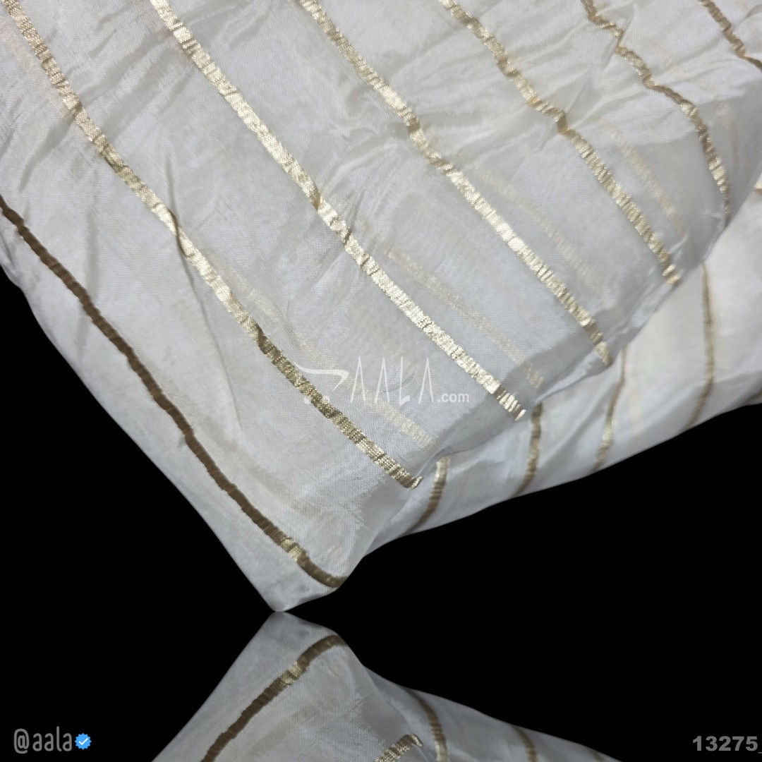 Zari-Tabby Silk Viscose 44-Inches DYEABLE Per-Metre #13275