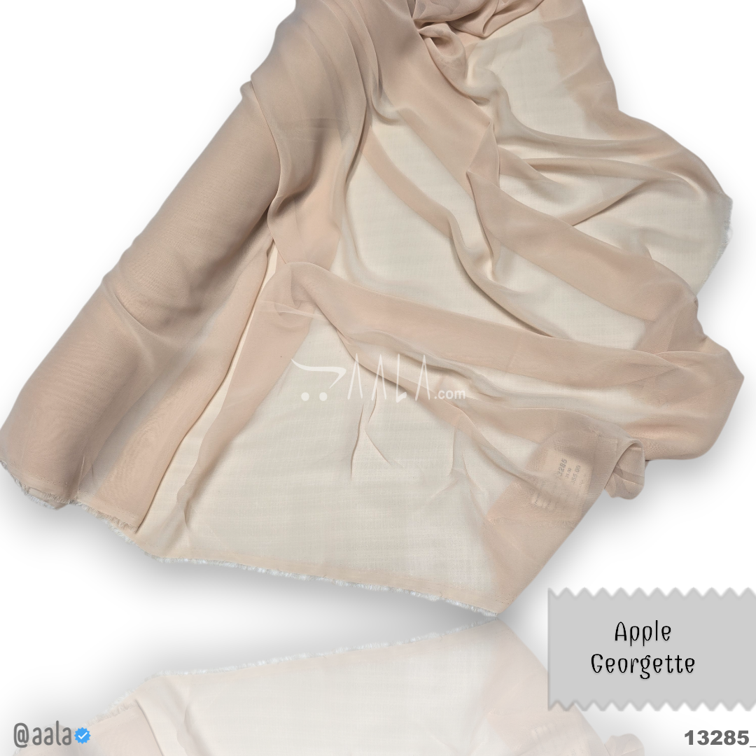 Apple Georgette Blend 58-Inches PEACH Per-Metre #13285