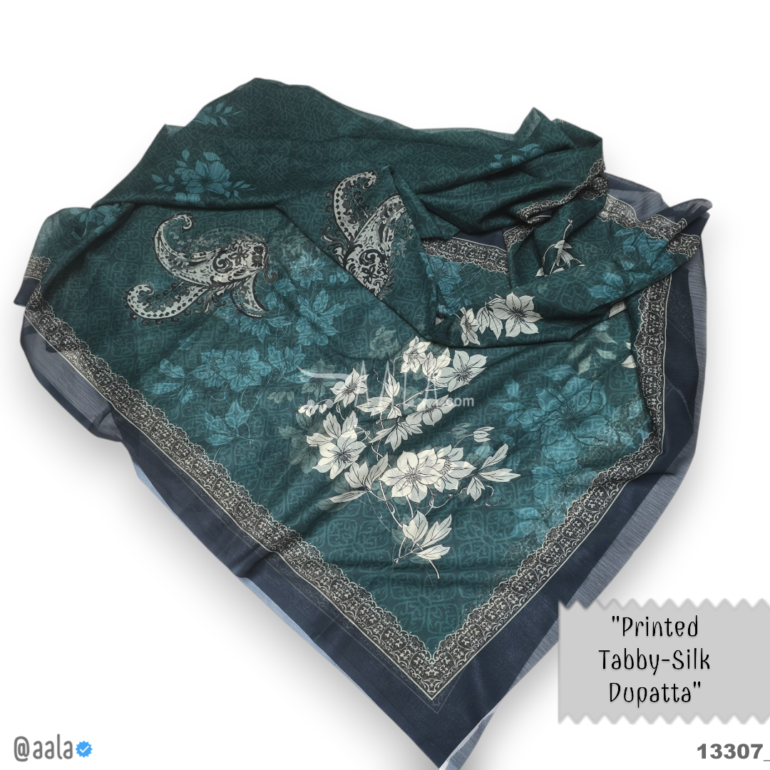 Printed-Tabby Chiffon Blend Dupatta-32-Inches PRINTED 2.25-Metres #13307