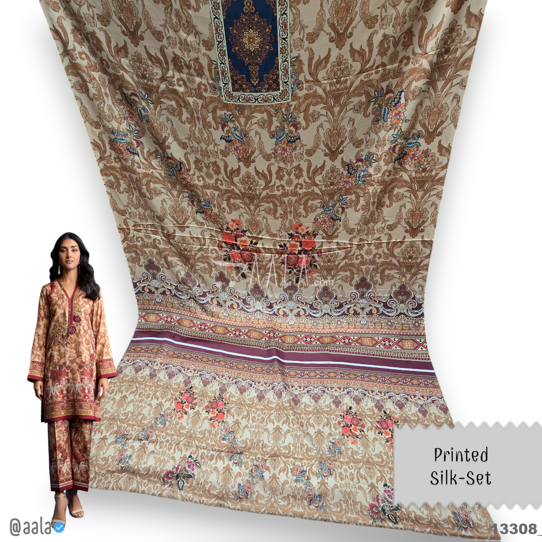 Printed Silk Blend 44-Inches PRINTED Per-Pc #13308