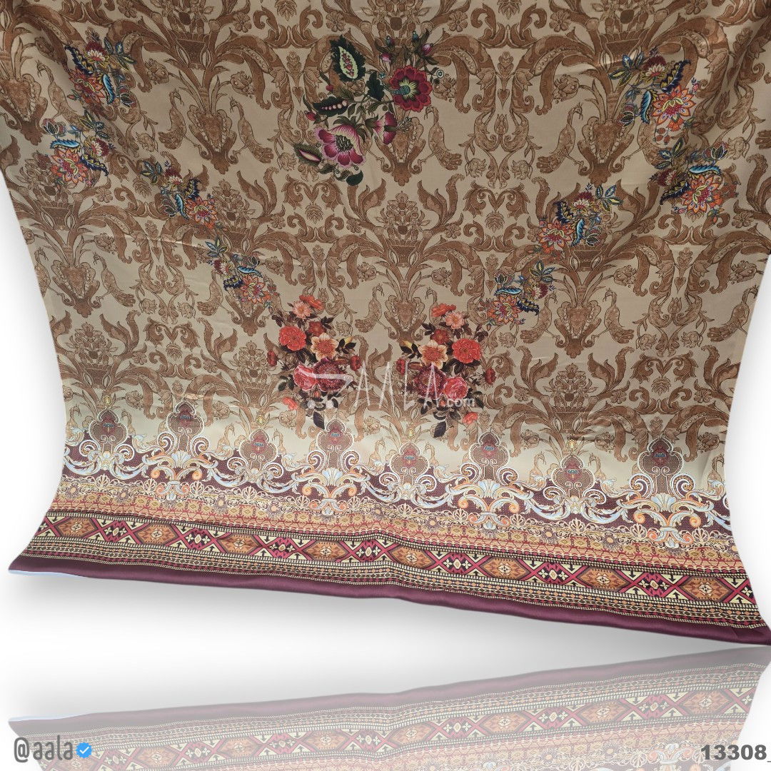 Printed Silk Blend 44-Inches PRINTED Per-Pc #13308
