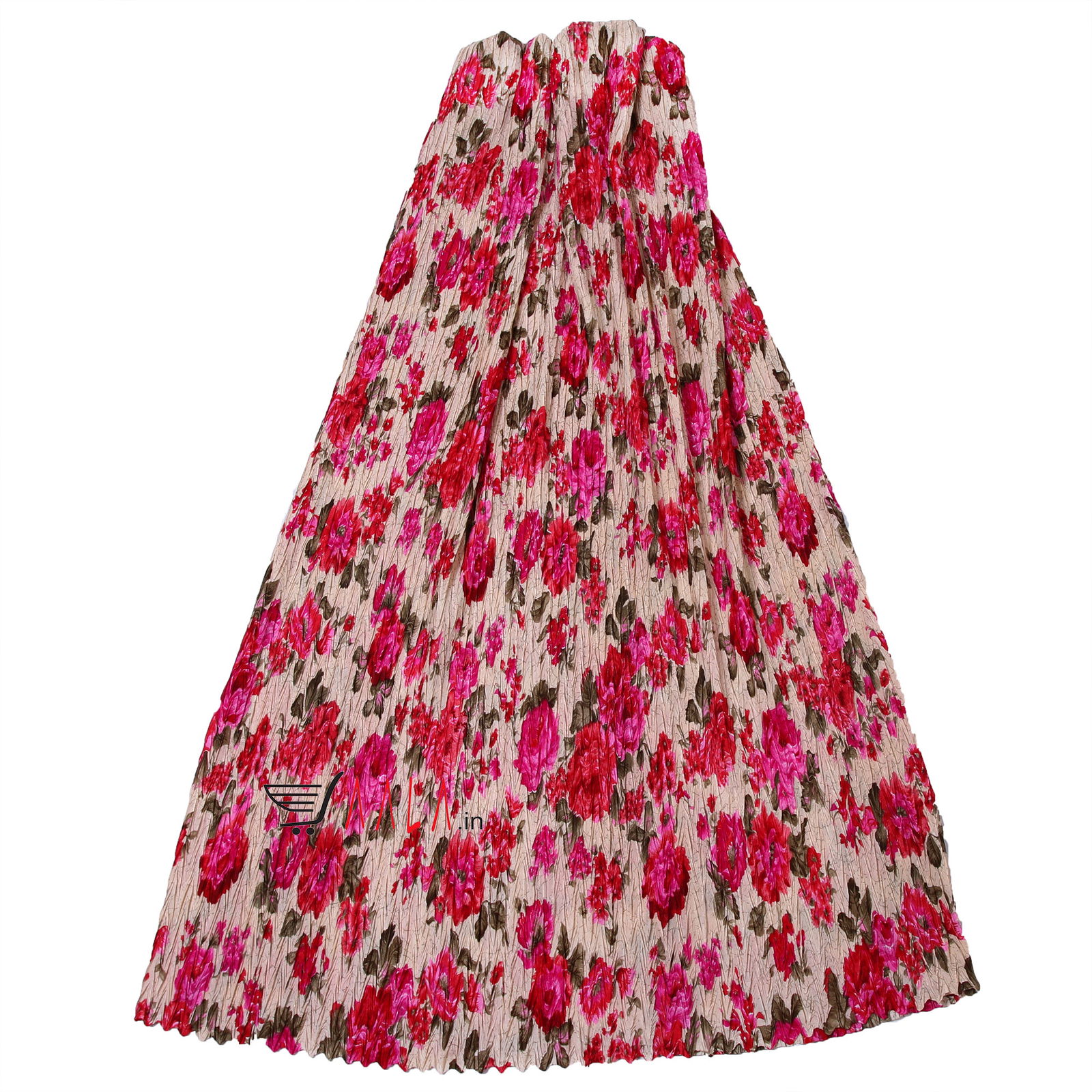 Print Crush Satin Georgette Blend 44-Inches PRINTED Per-Metre 