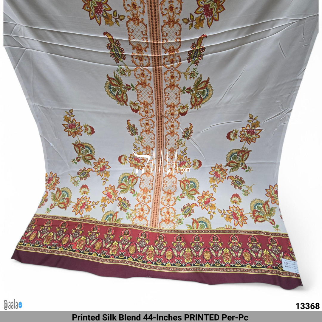 Printed Silk Blend 44-Inches PRINTED Per-Pc #13368