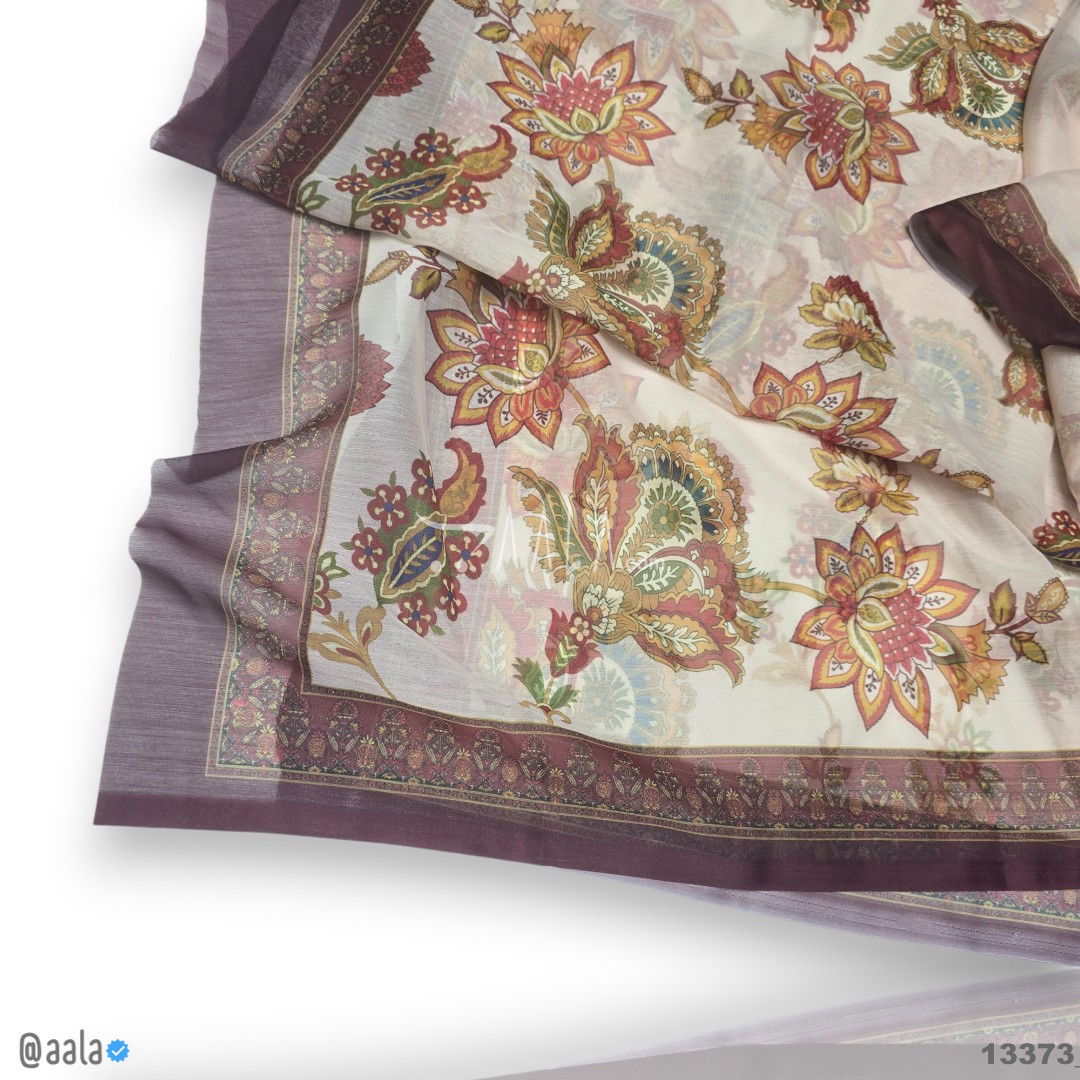 Printed-Tabby Chiffon Blend Dupatta-32-Inches PRINTED 2.25-Metres 