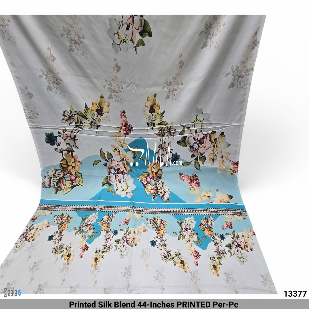 Printed Silk Blend 44-Inches PRINTED Per-Pc #13377